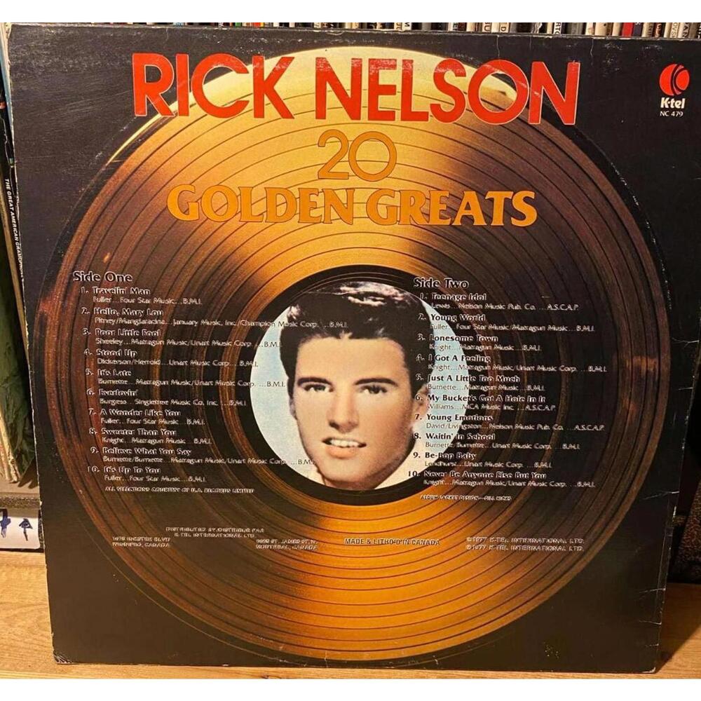 Ricky Nelson – 20 Golden Greats 33RPM VG+ AB44